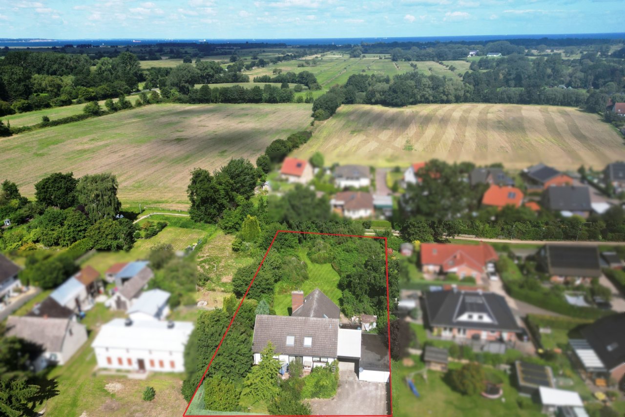 von oben mit Ostsee von oben mit Ostsee