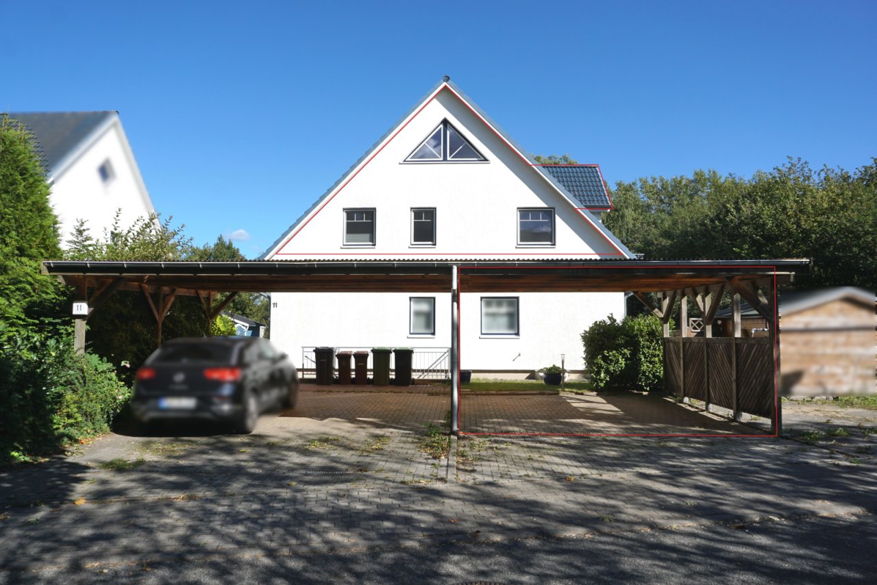 Hausansicht Carport